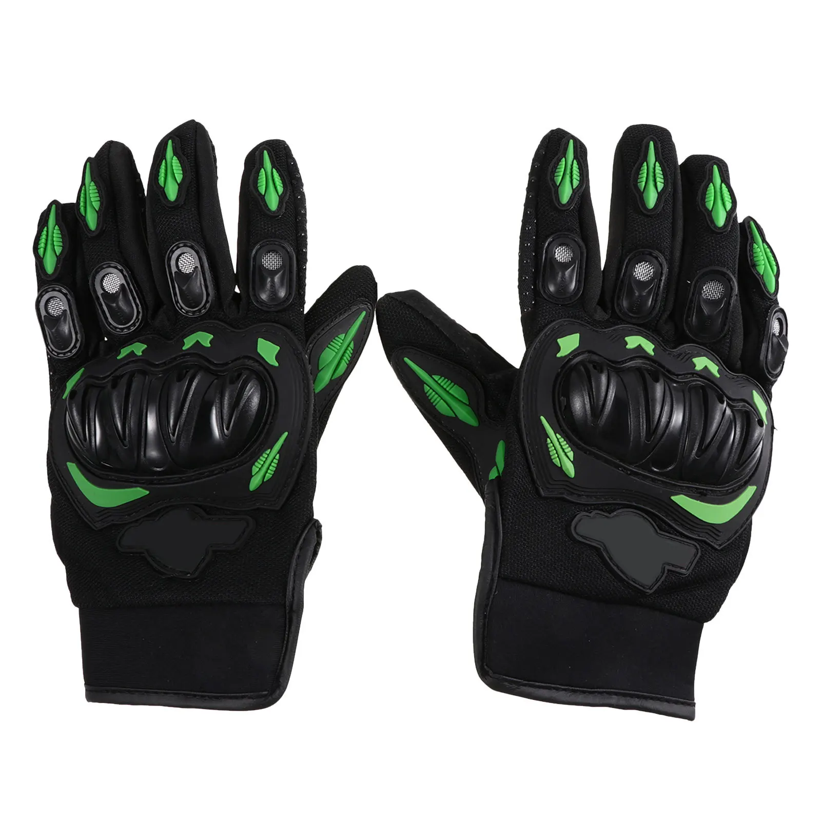 

1Pair Riding Gloves Motorcycle Green Lightweight Breathable Anti-Skid Full Finger Outdoor Sports Cycling Gloves
