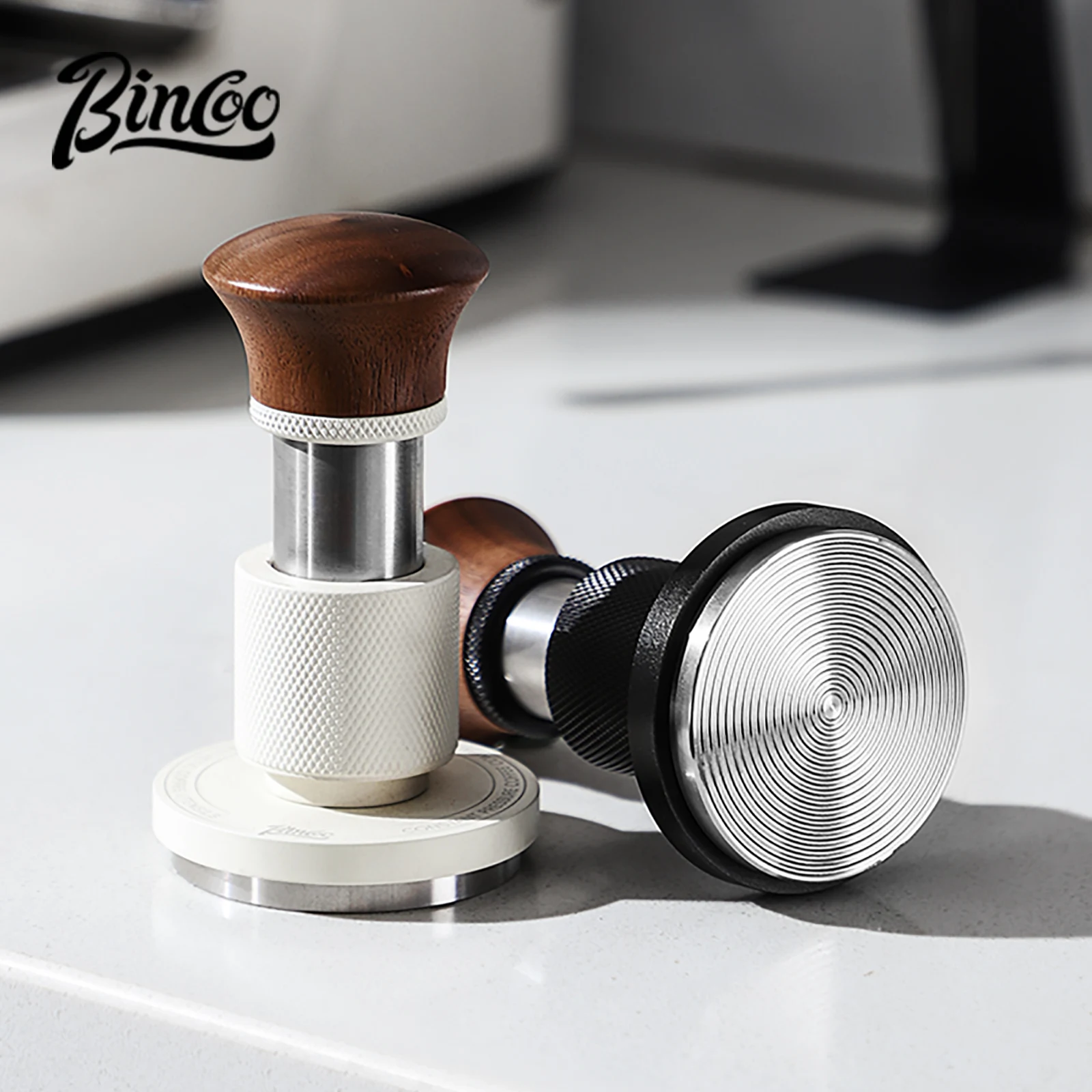

Bincoo Coffee Tamper 51/58mm Portafilter 30lb Constant Pressure Espresso Tamper Spring Loaded Coffee Leveler Coffee Accessories
