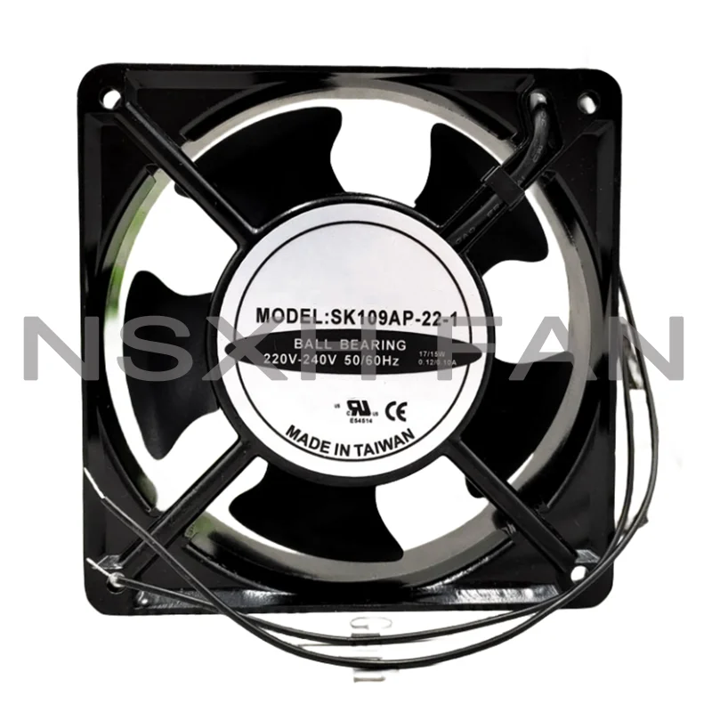 

SK109AP-22-1 AC 220/240V 0.12A 120x120x38mm 2-Wire Server Cooling Fan