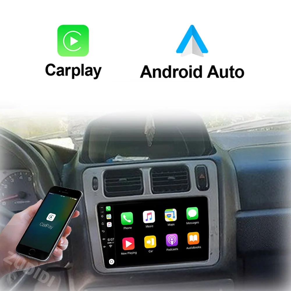 راديو سيارة 2DIN لميتسوبيشي باجيرو iO 1998-2007 أندرويد 16 4G واي فاي أندرويد السيارات Carplay نظام تحديد المواقع والملاحة لا مشغل ديفيدي