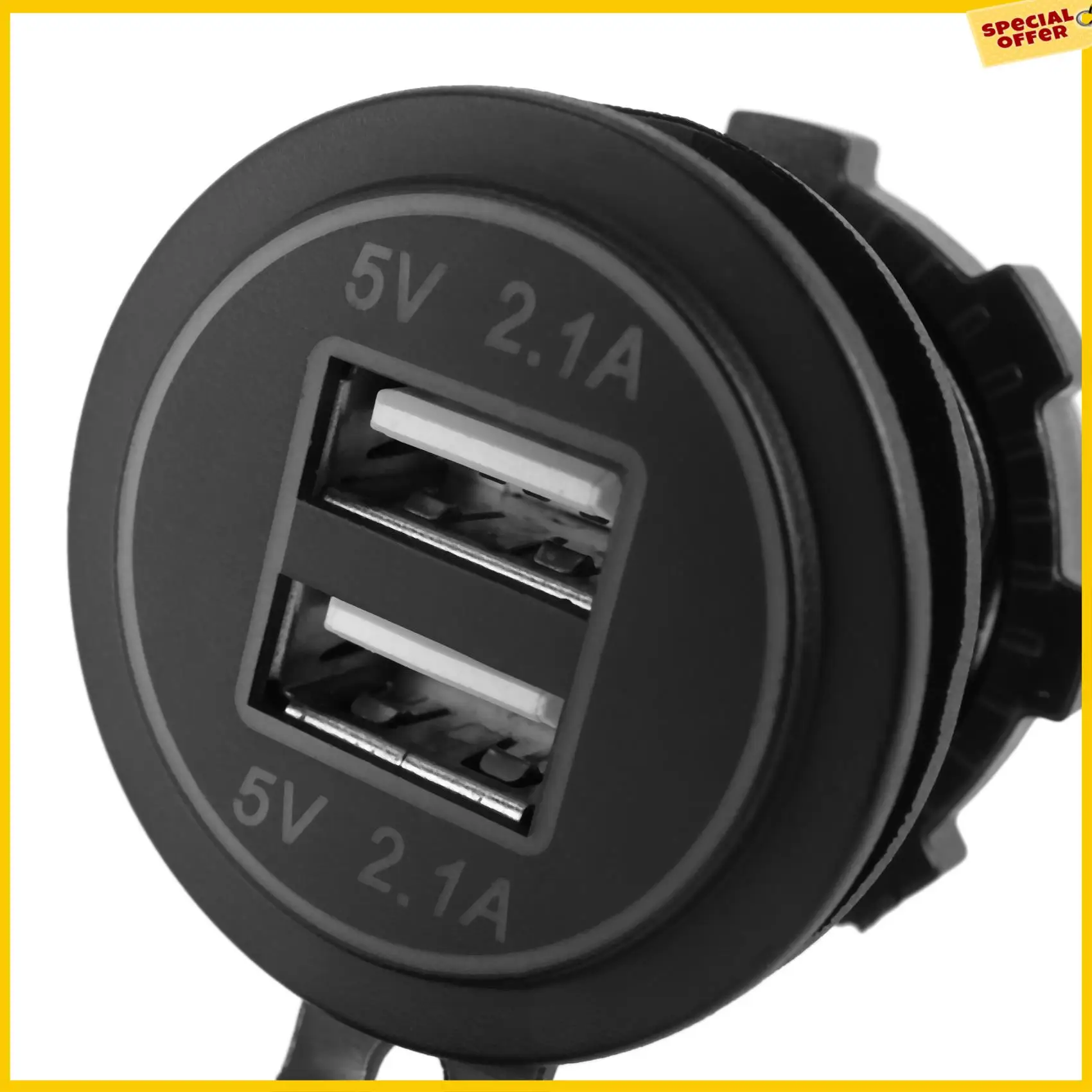 

A25P 6X 5V 4.2A двойной 2USB адаптер зарядного устройства розетка для 12V 24V автомобиля мотоцикла (синий)