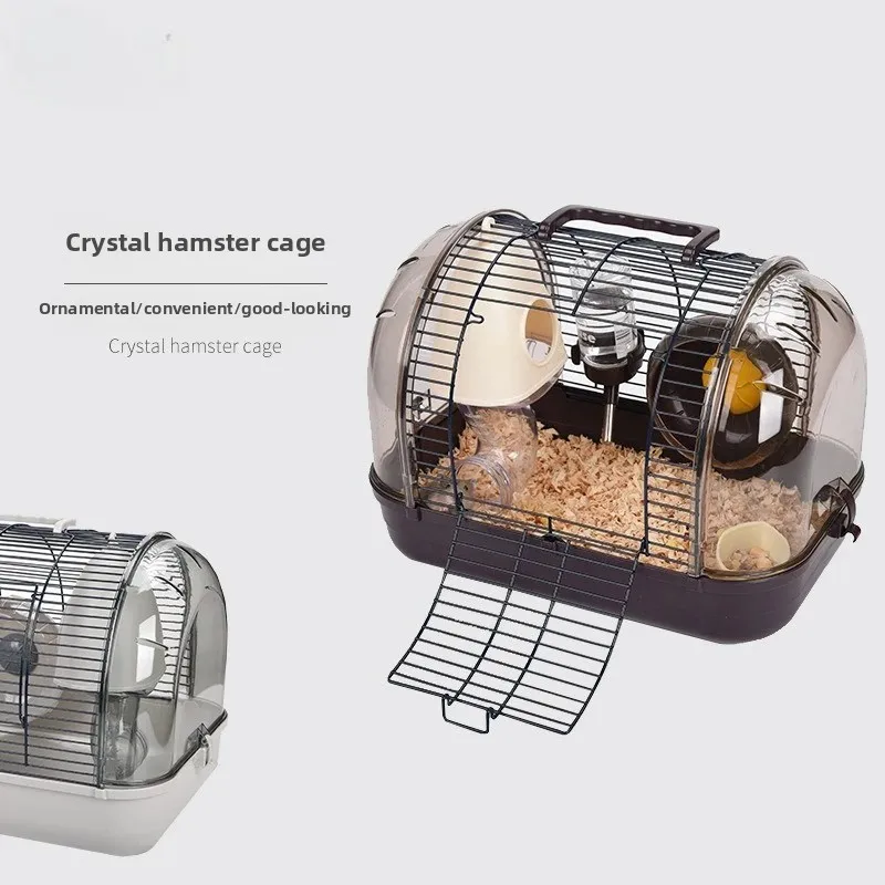 

Luxury Hamster Pudding Dwarf Golden Bear Villa Mouse Nest Transparent Base Viewing Cage Hamster Supplies Small Animal Cage
