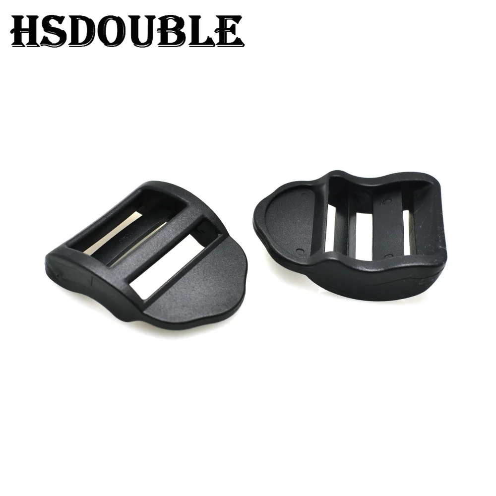 10 Pcs/Pack 20mm 25mm 32mm 38mm Plastic Black Ladder Lock Slider Release Buckles for Backpack Straps Webbing