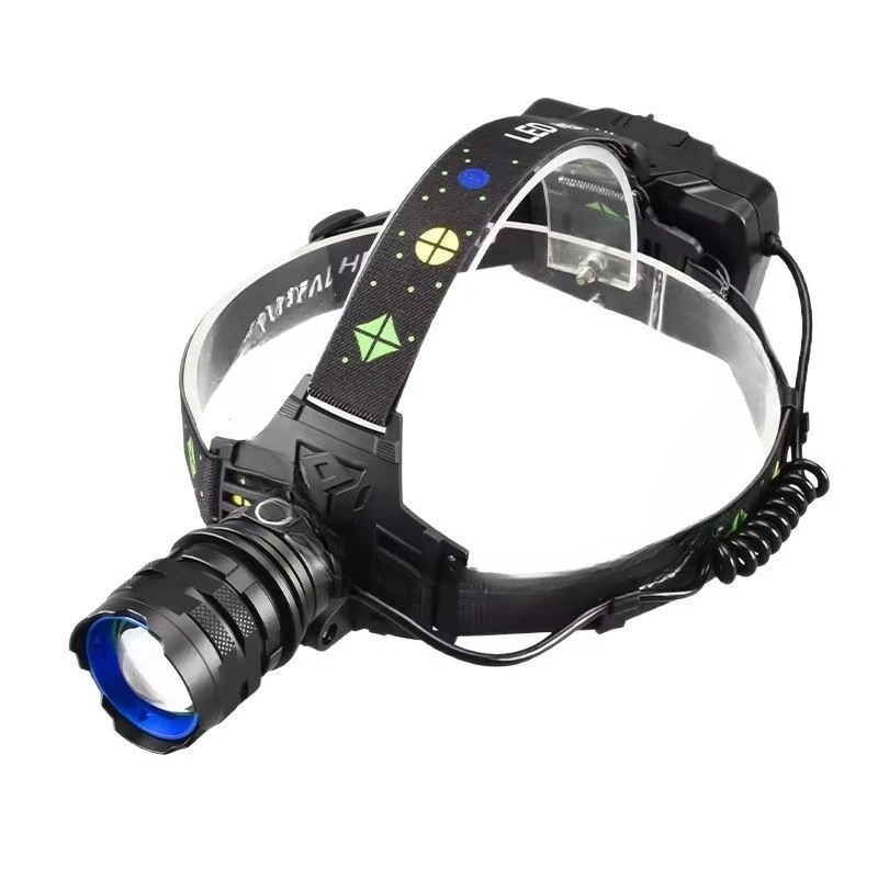 

New high lumen strong light zoom headlight outdoor special fishing waterproof long battery life long distance shot charging