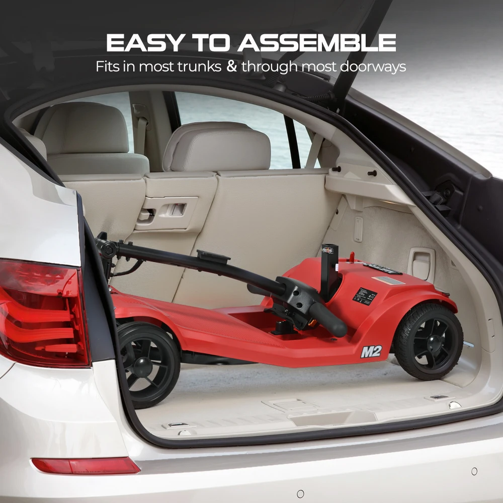 4輪モビリティスクーター、16-20マイルの走行距離、リチウムバッテリー延長レッグルーム、電磁ブレーキシステム