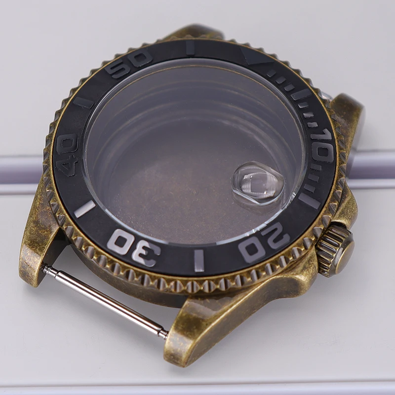 Accesorios de modificación de reloj NH35, caja de acero inoxidable de 40MM para yate, Compatible con movimiento NH35/NH36 de 28,50mm