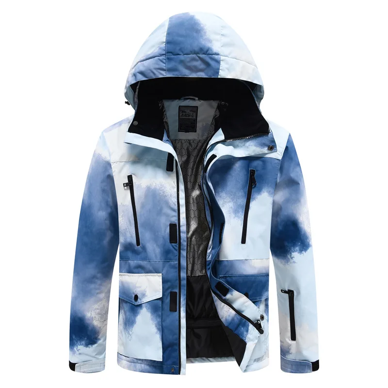 

Snowaboard Tracksuit Clothes 2025 New Ski Wear Hooded Warm Women Skiiing Jacket Mountian Windproof Outdoor Sport Man Snow Coats