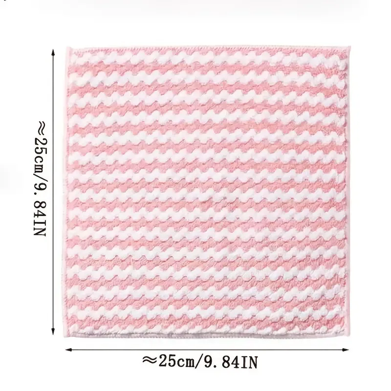 3/5/10pcs Absorbent Oil-proof Rags, Dish Cloths,Soft Absorbent Towels, Reusable, For Kitchen, Bathroom, Car, Window, Kitchen Sup