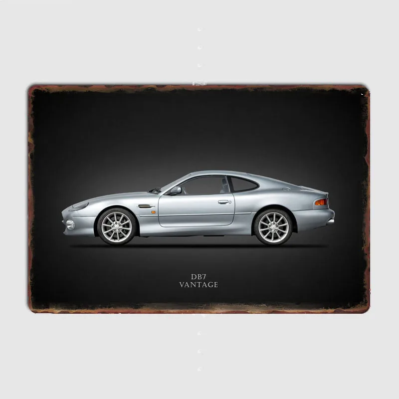 The DB7 Vantage Sports Car Classics Car Metal Plaque Poster Club Home Bedroom Tin Sign Room Decor Wall Decor