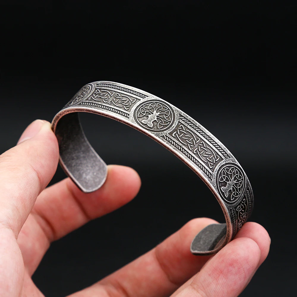 

Vintage Nordic Tree Of Life Bracelet Stainless Steel Viking Amulet Bracelet For Men Women Celtic Knot Jewelry Gift Dropshipping