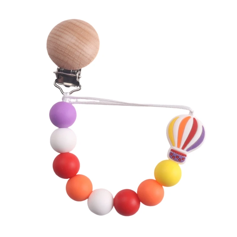 

Baby Pacifier Chain Hot Air Balloon Silicone BPA Free Newborn Pacifier Anti-Drop Chain Pacifier Clips Dummy Holder