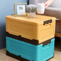 Multifunction Storage Box Sundries Storages Large Capacity Plastic Storages Supplies Organizer With Lid Space-Saving Folding Box