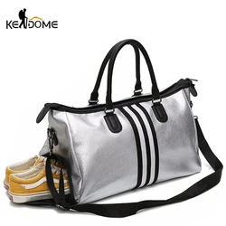 PU Leather Sports For Fitness Yoga Bags Women Travel Sport Handbag Crossbody Waterproof Training Gym Bags Shoes Storage XA932WD