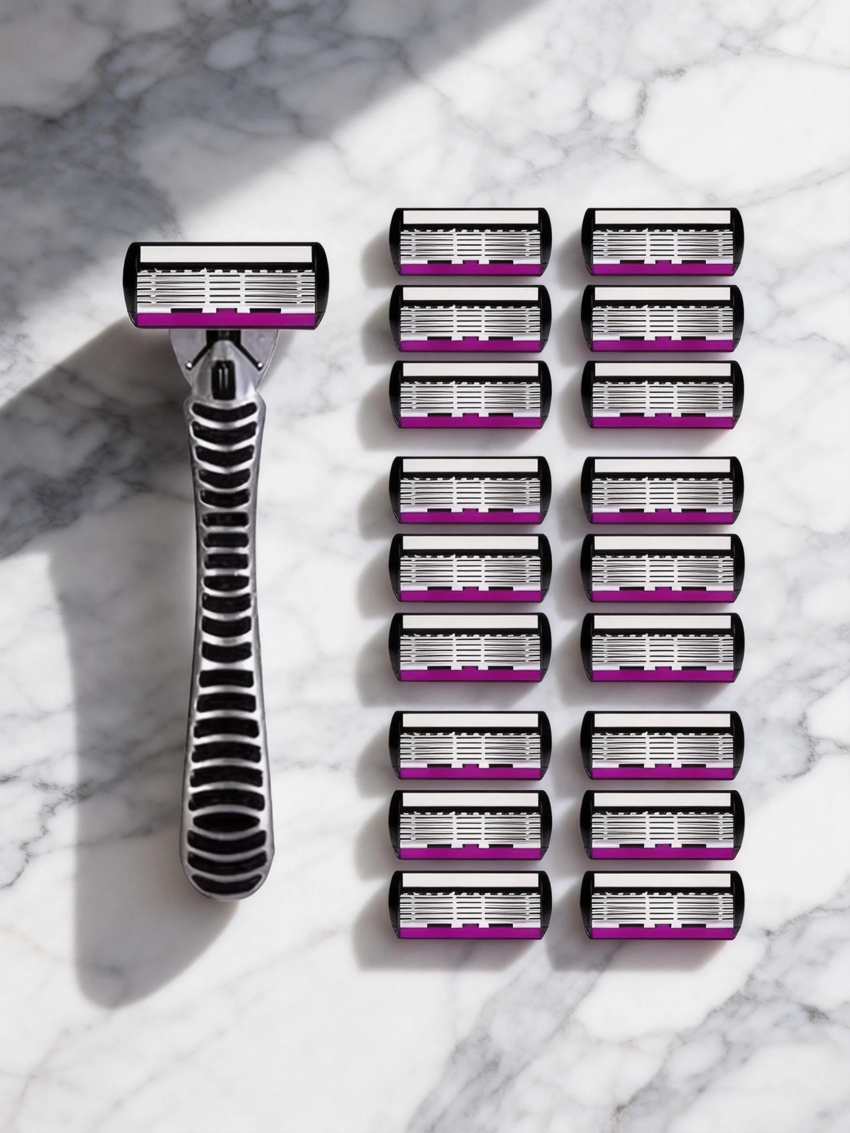 3/6/12 Pcs/ High Quality Man Safety Razor Blade 6 Layer German Stainless Steel Shaving Cartridges Compatible Mach Shaver