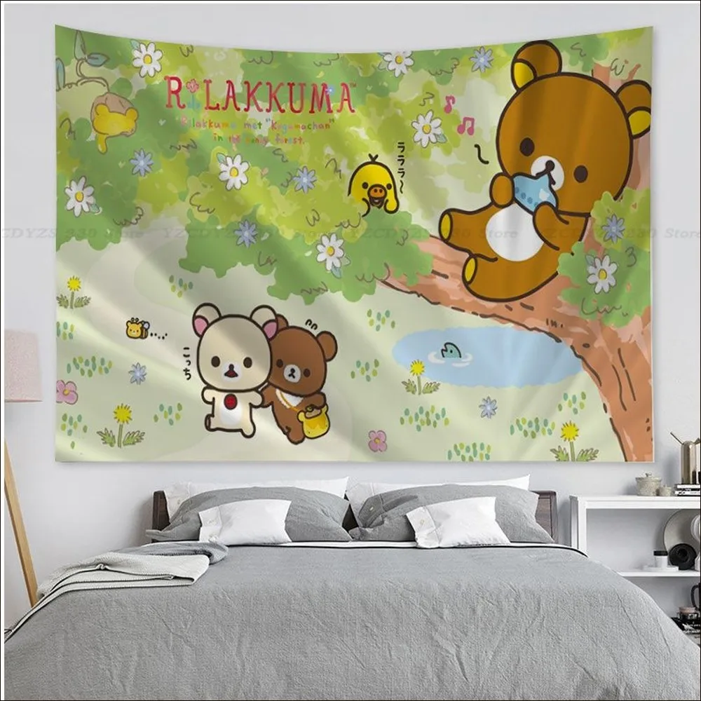 Rilakkuma Tapestry Chart Tapestry Home Decoration hippie bohemian decoration divination Wall Hanging Home Decor