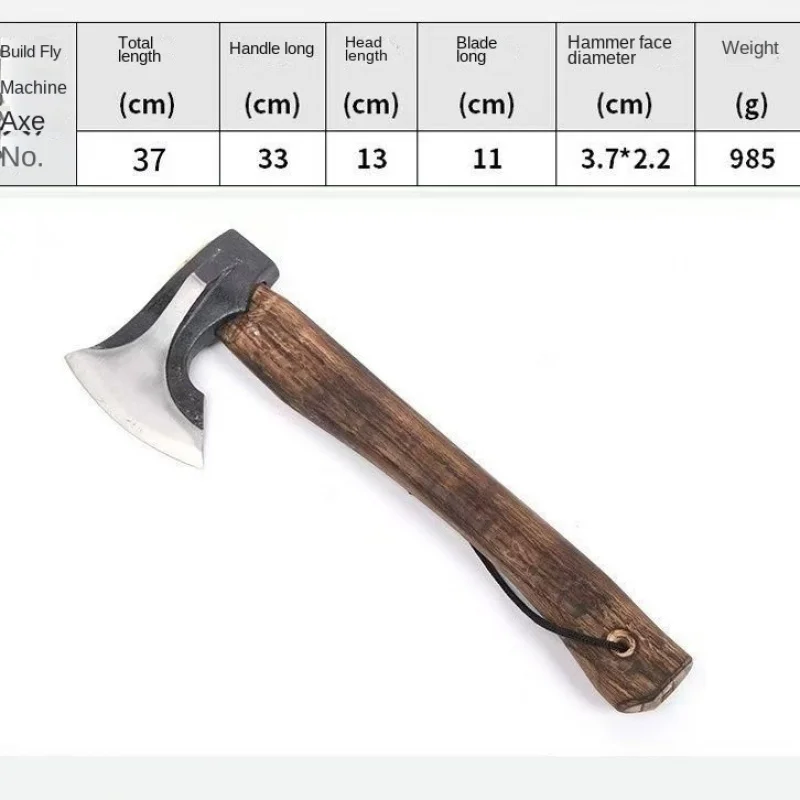 Outdoor Falling Ax Hand Axe Wood Chopping Bone Axe Forged Woodworking Open Mountain Axe Niman Camping Hand Axe