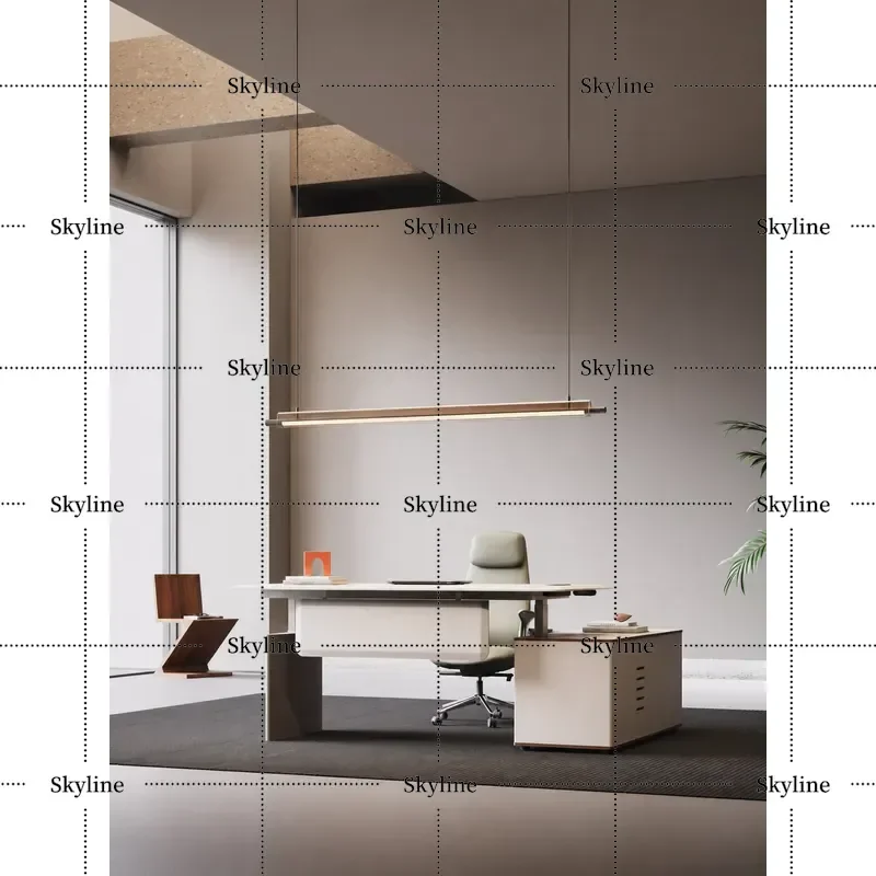 Double Motor Intelligent Lifting Desk Large Executive Office Table and Chair Combination for Manager Supervisor President