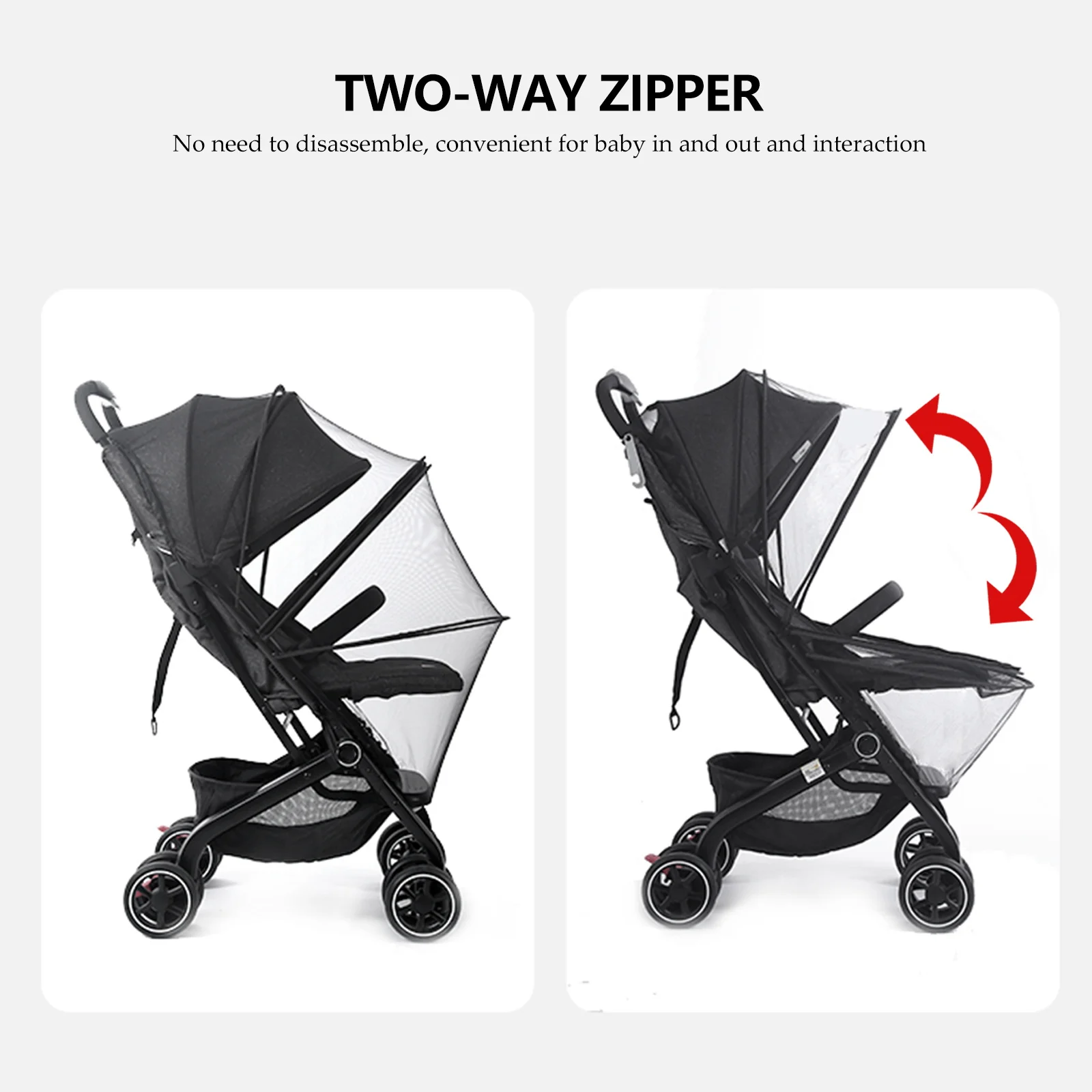 

Stroller Mosquito Net Breathable Summer Baby Mesh Cover Universal Netting Travel Camping Equipment Honeycomb Design