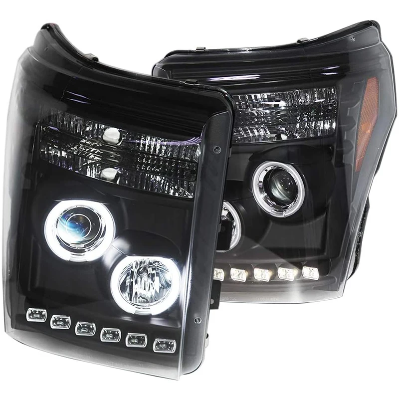 For Ford F-250 F250 Angel Eyes Headlight Front Lamp 2011 To 2014 Year SN