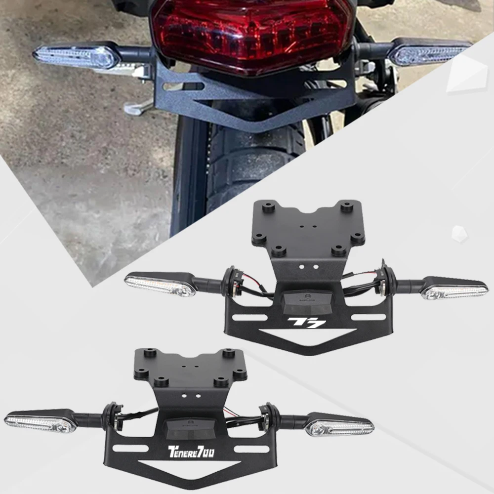 

For Yamaha T7 Rally XTZ700 Rear License Plate Holder Bracket with Light 2019~2025 Tenere 700 Tail Tidy Fender Eliminator 2024