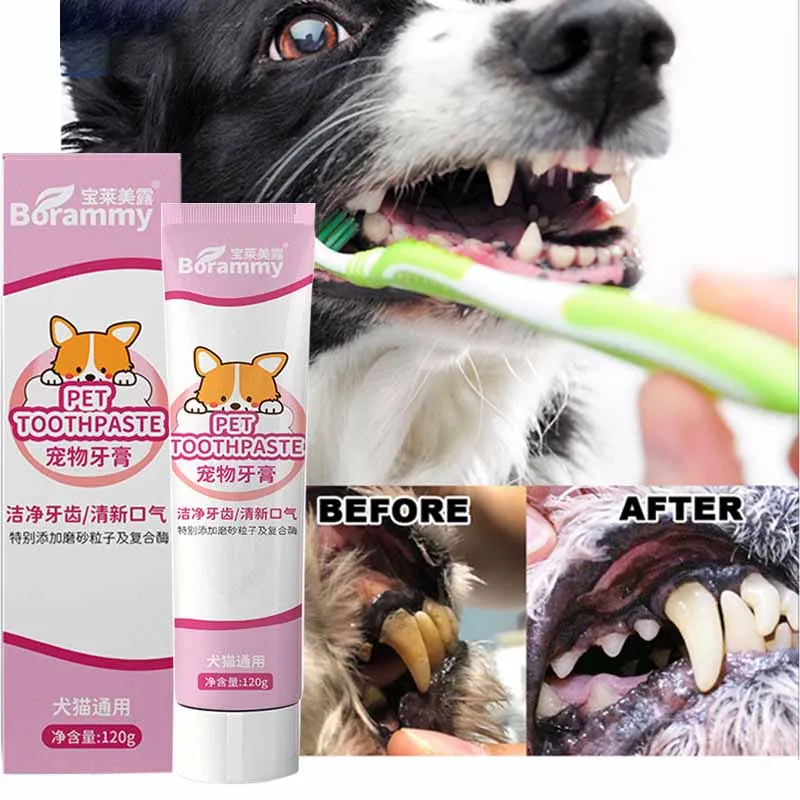 Pet Toothpaste Cats Dogs Cleaning Products Pet Oral Gum Care Cleaning Toothpaste Prevent Teeth Calculus Cats Edible Toothpaste