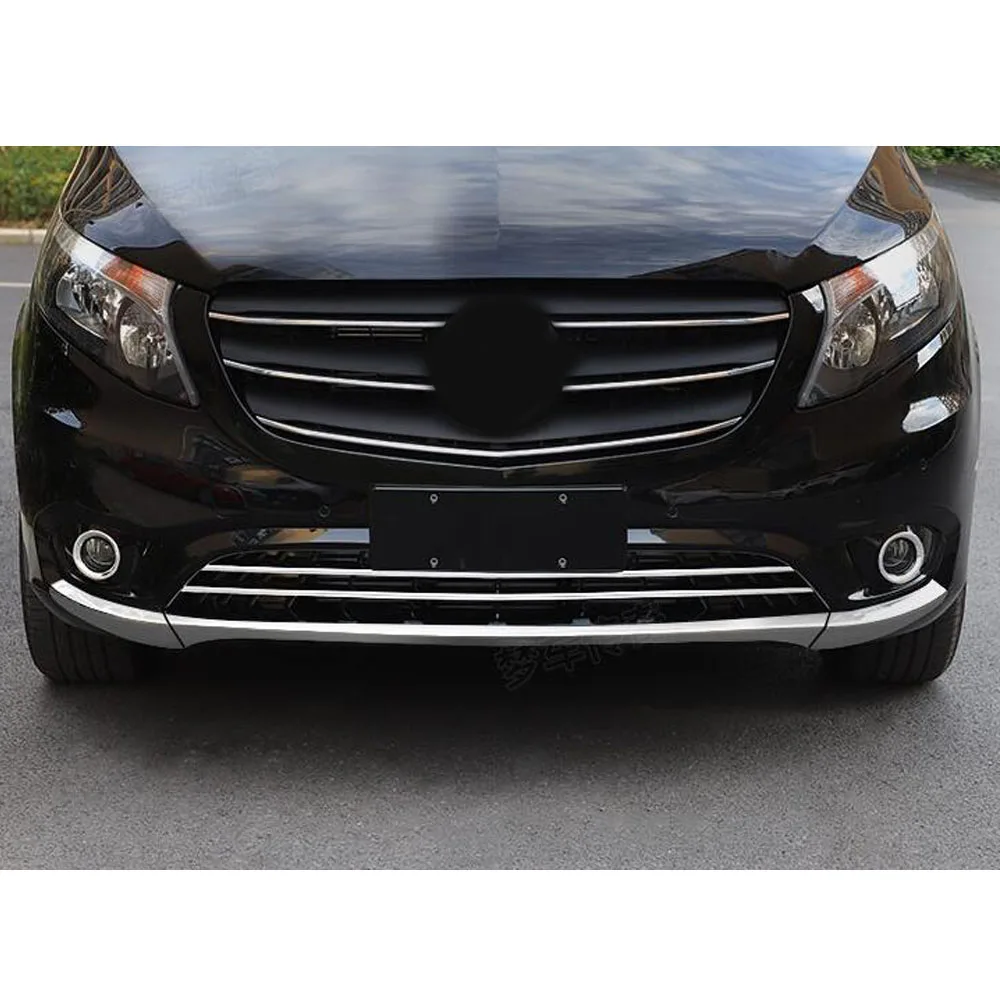 Car Front Center Grille Grill Frame Cover Decor Trim Exterior Accessories For Benz Vito W447 2016 2017 2018 2019 2020 2021 2022