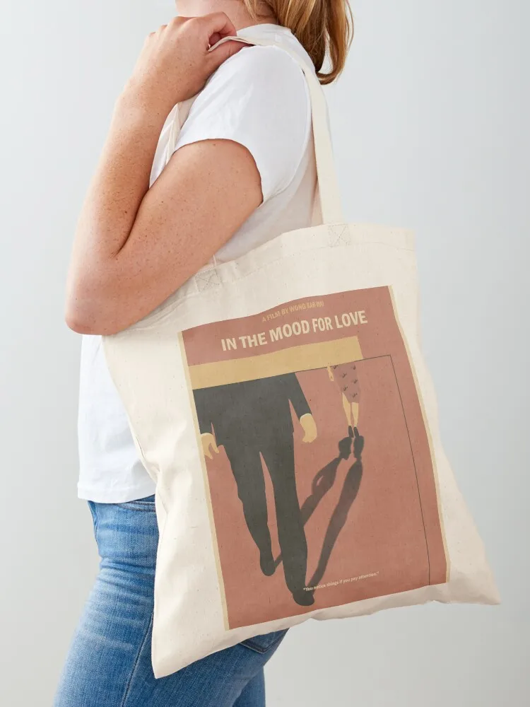 In The Mood For Love 2000 Minimalist Movie Poster Tote Bag Fabric bag Handbags shopper bag woman