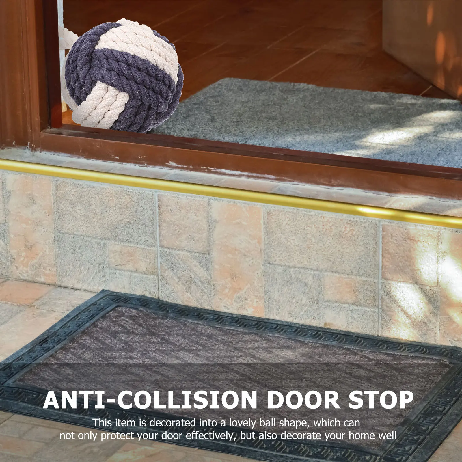 

1pc Anti-Collision Stop Cotton Linen Ball Stopper For Home Decor Wall Protection Bedroom Bathroom Kids Room