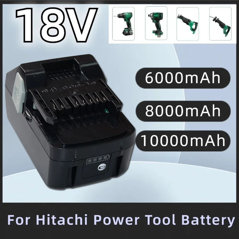 

For Hitachi 6.0Ah/8.0Ah 18V Tool Battery Lithium Replacement Battery for Hitachi Power Tools BSL1830 BSL1840 DSL18DSAL BSL1815X