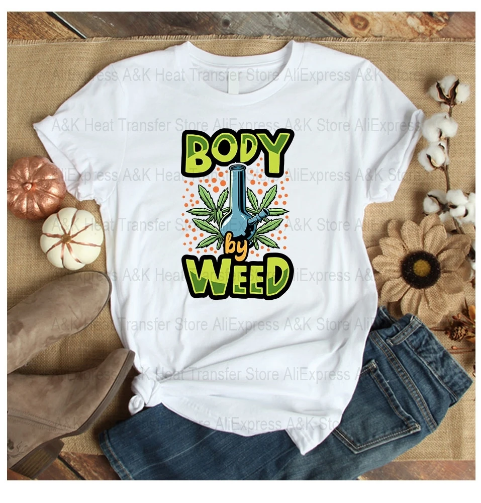 سعيد ستونر الاعشاب الحديد على نقل Diy بها بنفسك فتاة الملابس الحديد على بقع ملصقات الحرارية للملابس الصيف نقل الحرارة التصحيح