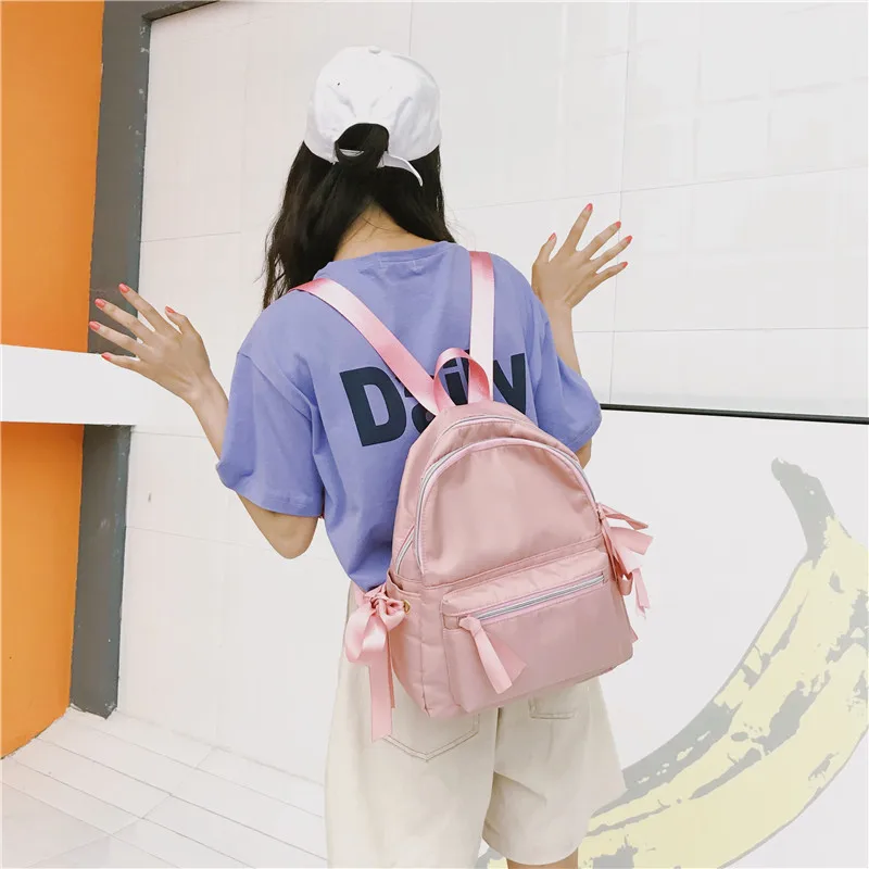 Customized Backpack Personalized Name Women's Candy Colored Student Backpack Large Capacity Travel Backpack