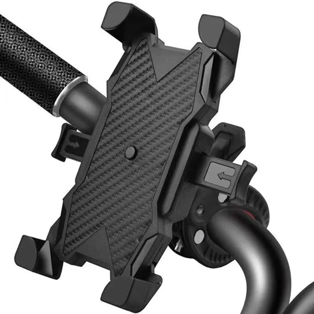 

Fall Bike Phone Mount Black Universal Shockproof Holder Easy Install Disassemble Motorcycle Support Bike Clamp