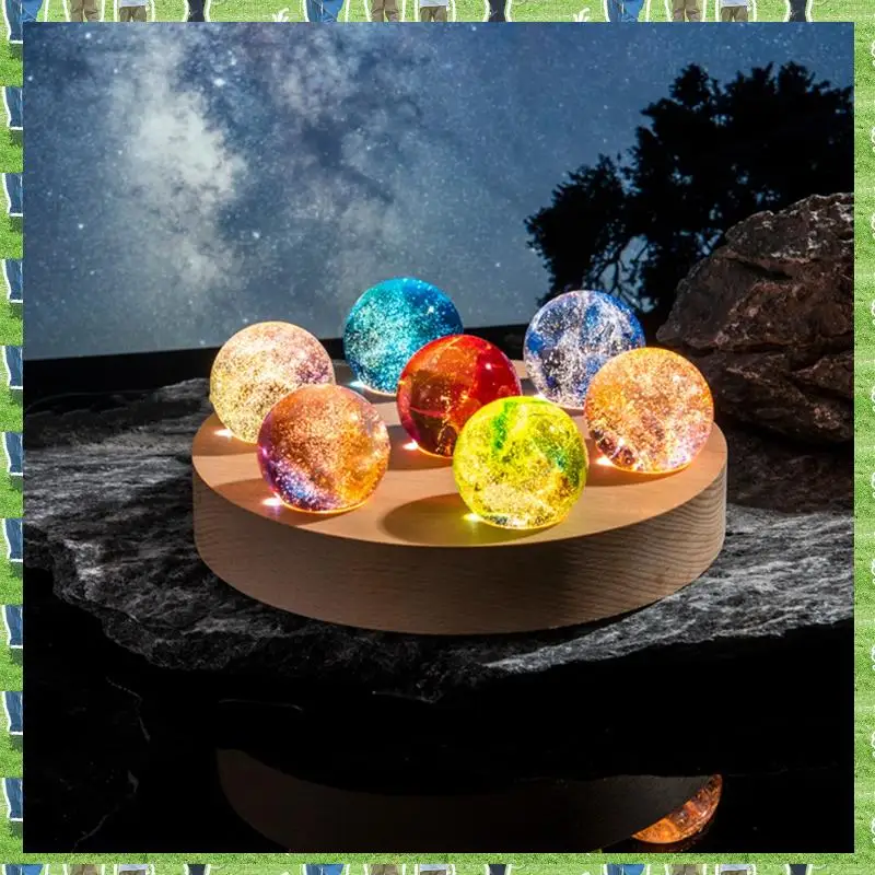 

FTS Fantasy Colorful Glass Star Ball Luminous Planet Astronomy Planets Ball Fantastic Style Home-Decoration