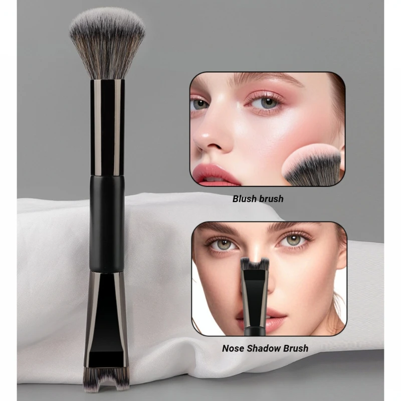 1 кисть для контура носа 2 в 1 U-образная кисть, кисть для пуширования, набор кистей с наклоном под углом для контурирования носа, инструменты для макияжа