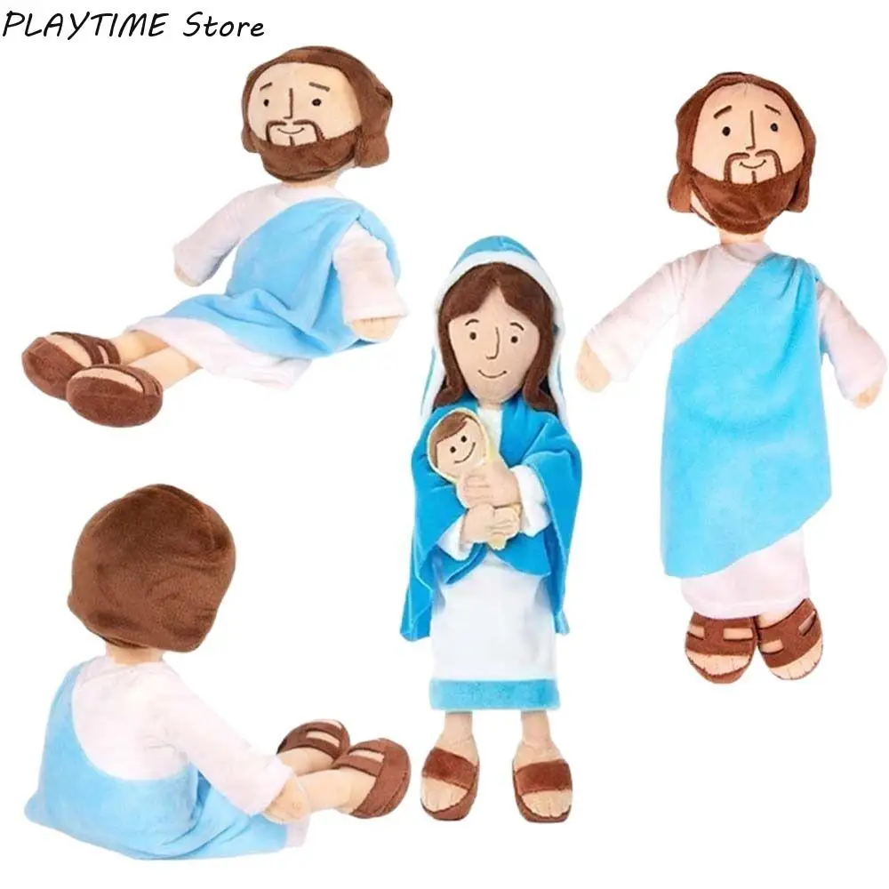 

Jesus Virgin Mary Plush Toy Christ Religious Plushie Figure Kids Educational Stuffed Doll Soft Figure Gift for Children Believer