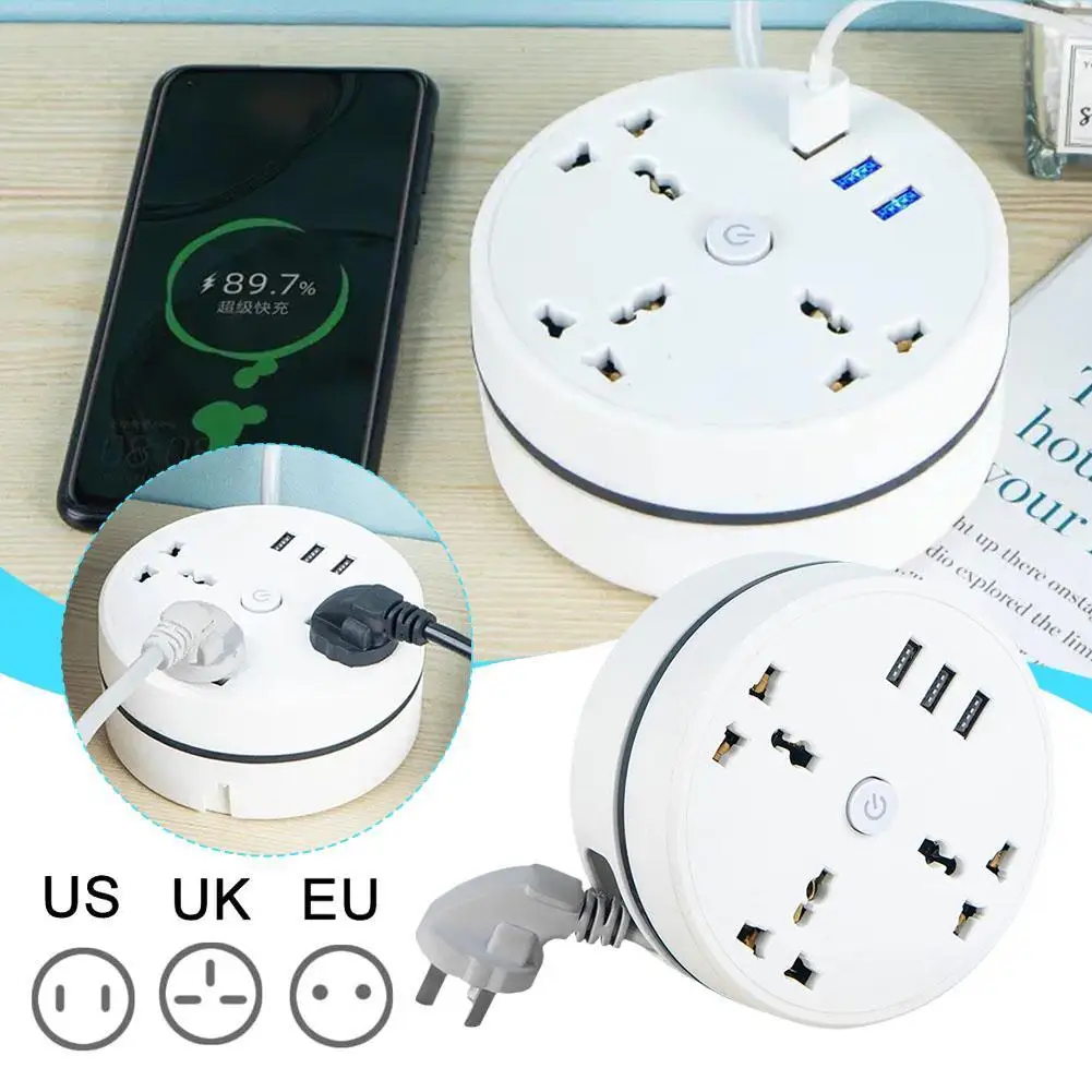 ユニバーサル電源タップ,EU,us,uk,3つのUSBポート,ホーム,オフィスアダプター