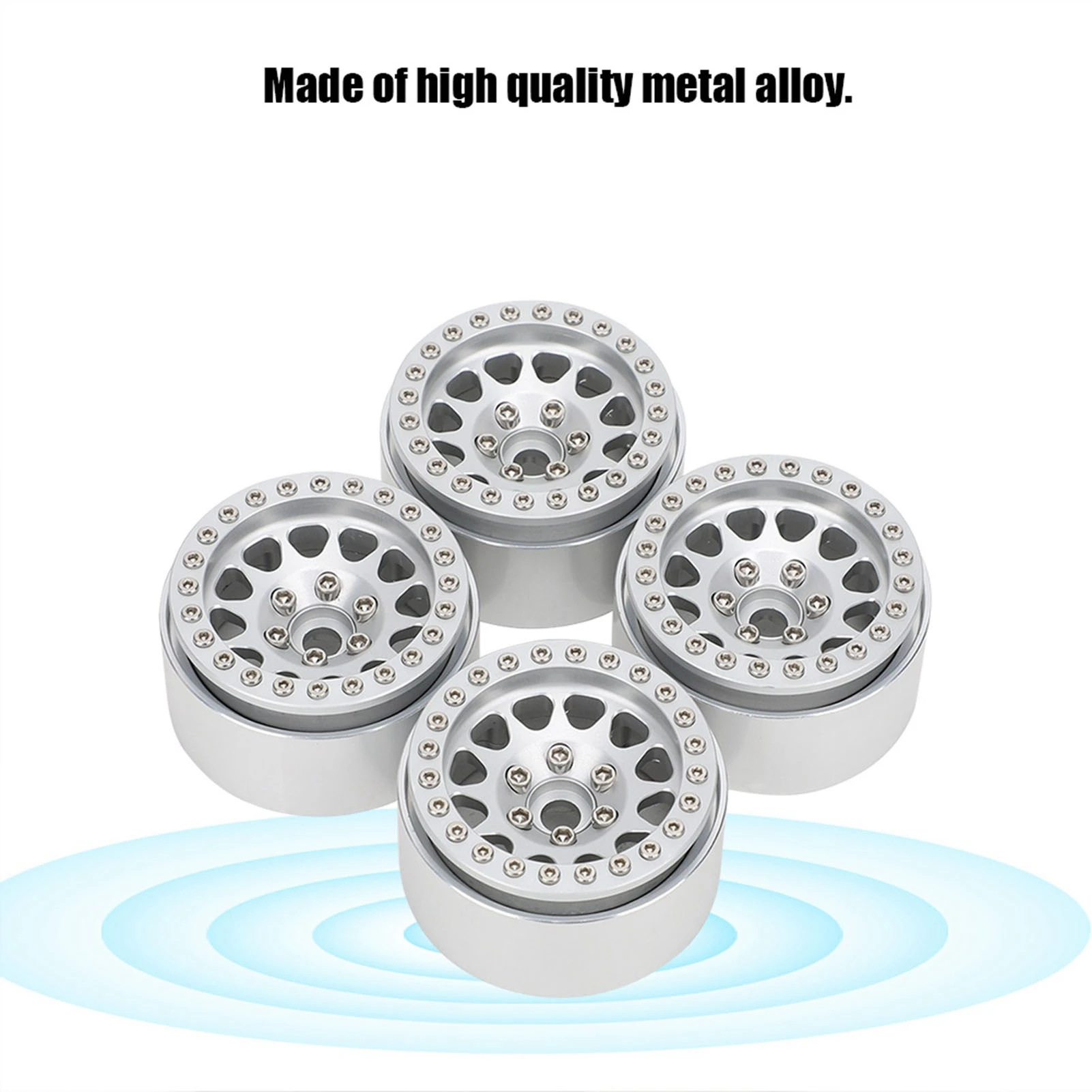 4 pièces 1:10 RC voiture sur chenilles moyeu de roue en métal pneu de voiture adapté pour Axial SCX10 / SCX10II / 90046 / 90047