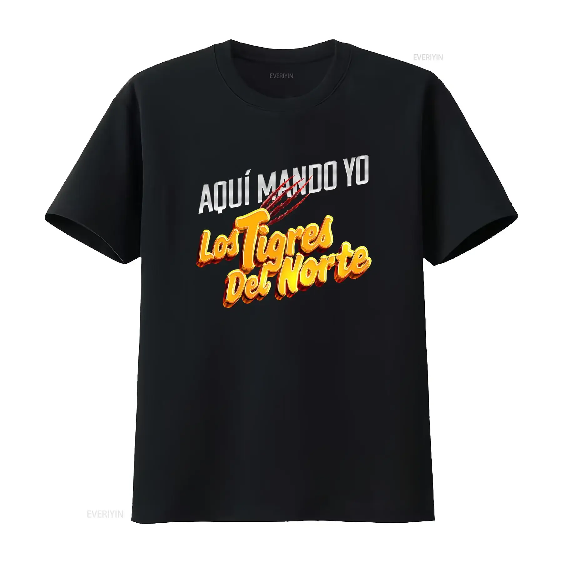 Camiseta Los Tigres Del Norte Aquí Mando Yo, Tallas S-5XL, Diseño Moderno 2024 para Fans, Estilo Vintage Lavado, Versátil, Suave y Elegante