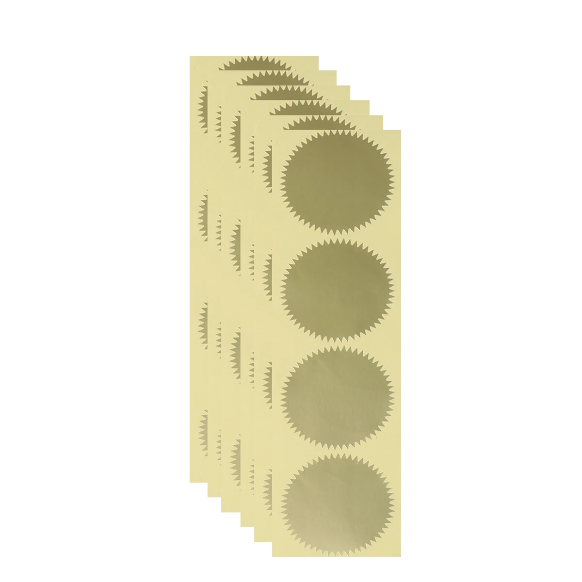 

40 Pcs Round Sealing Stickers Self Adhesive Label Paste DIY Scrapbook Decal Golden Gift Packing Jagged Lace Design Student Use