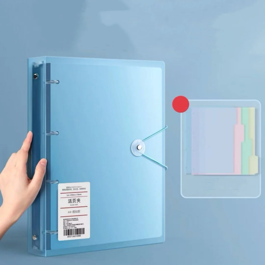 A4 Binder Folder 4-Hole Office File Binder D-Ring Folder Plastic Data Folder For Office Organization Study Materials School