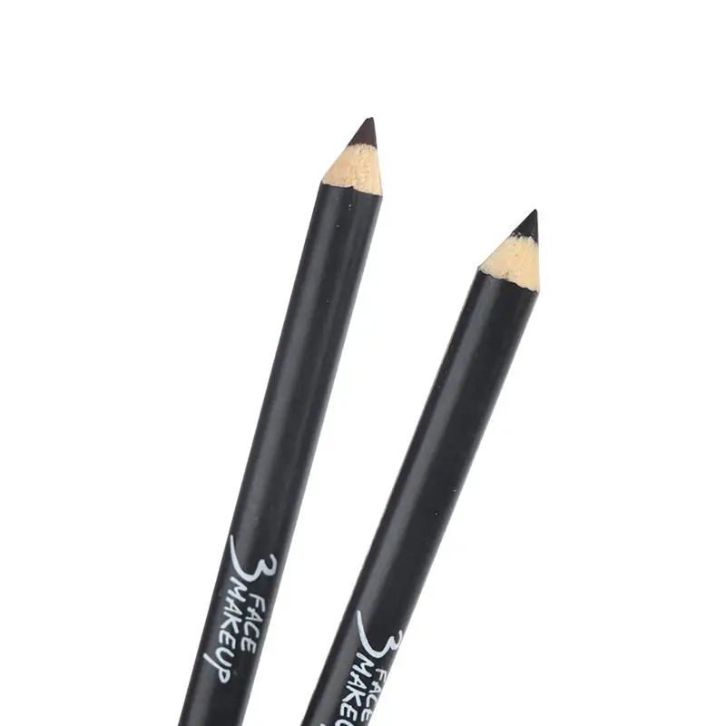 Rich Pigment Eyeliner Pencil 1/12 Pcs Black Brown in Wooden Rod for Intense Eye Makeup view 2
