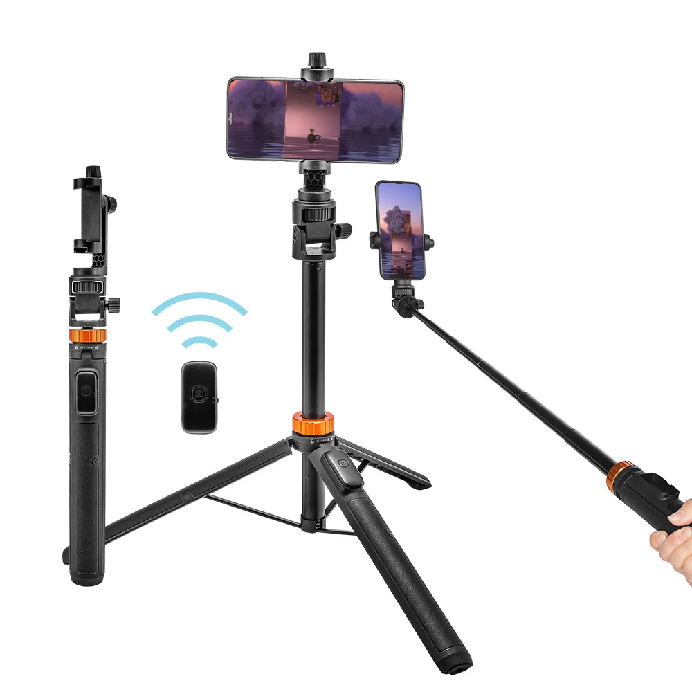 Mobile phone tripod expandable iPhone and selfie stick remote 360 upgrade mobile phone tripod video recording