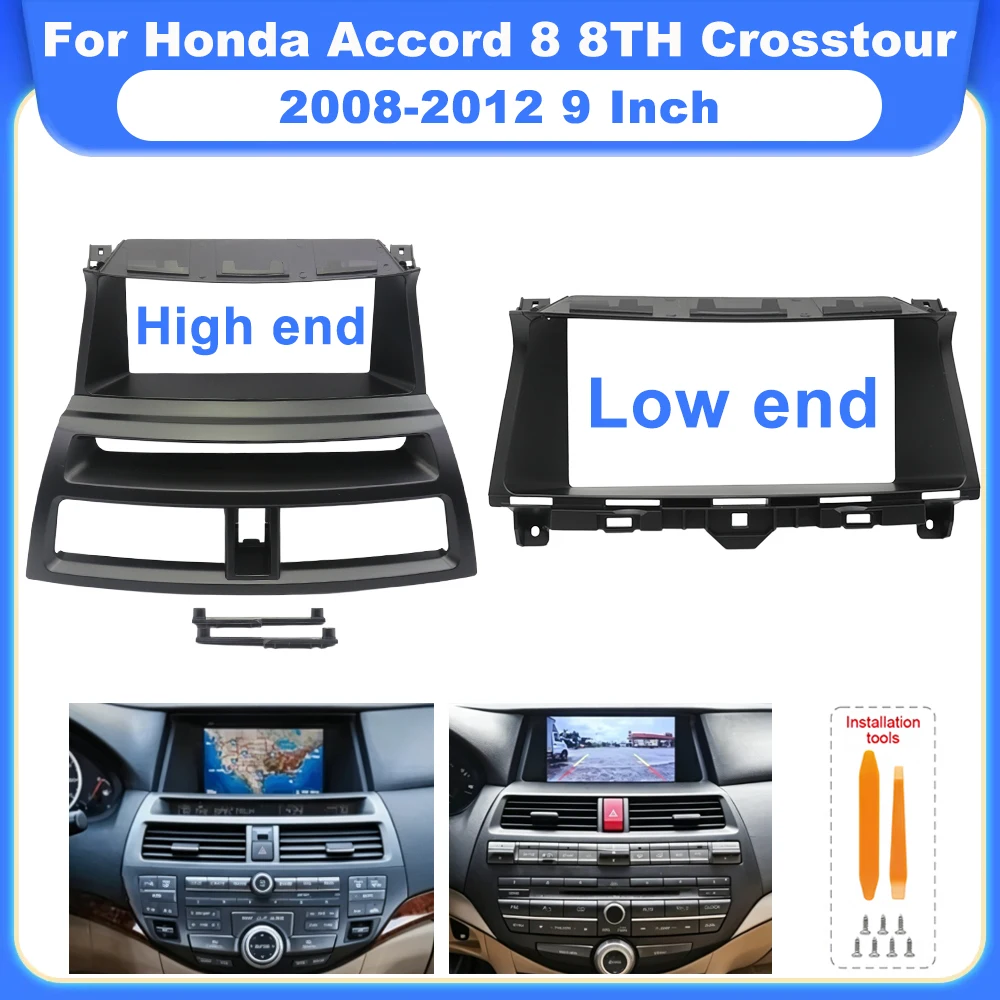 9 Inch Android Car Radio Fascia Frame Adapter Panel Kit With Canbus Box For Honda Accord 8 8TH Crosstour 2008‑2012