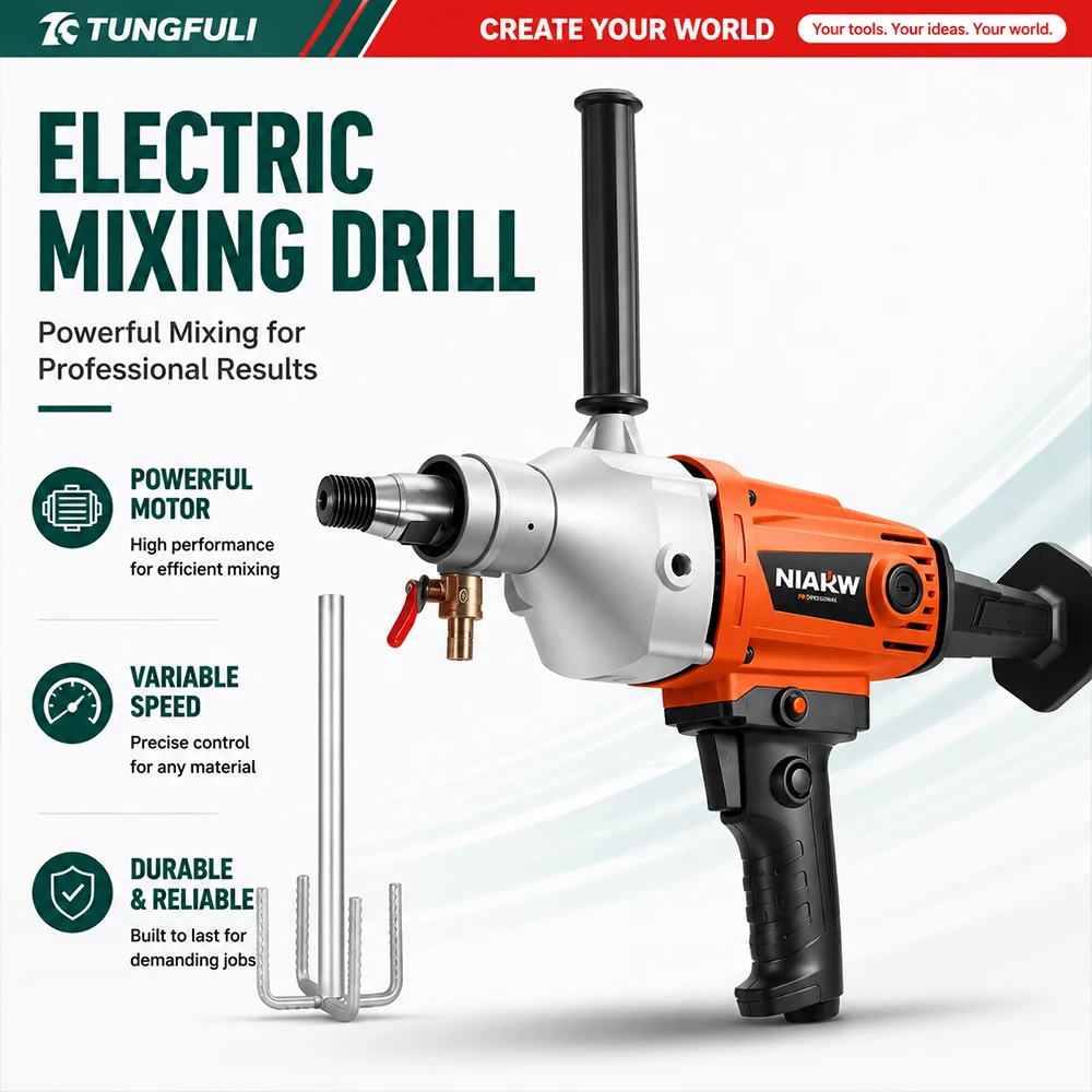 4300W Diamond Core Drill Machine Concrete Drilling Machine Electric Water Drill Powerful Motor Wet Drill Rig for Concrete Wall