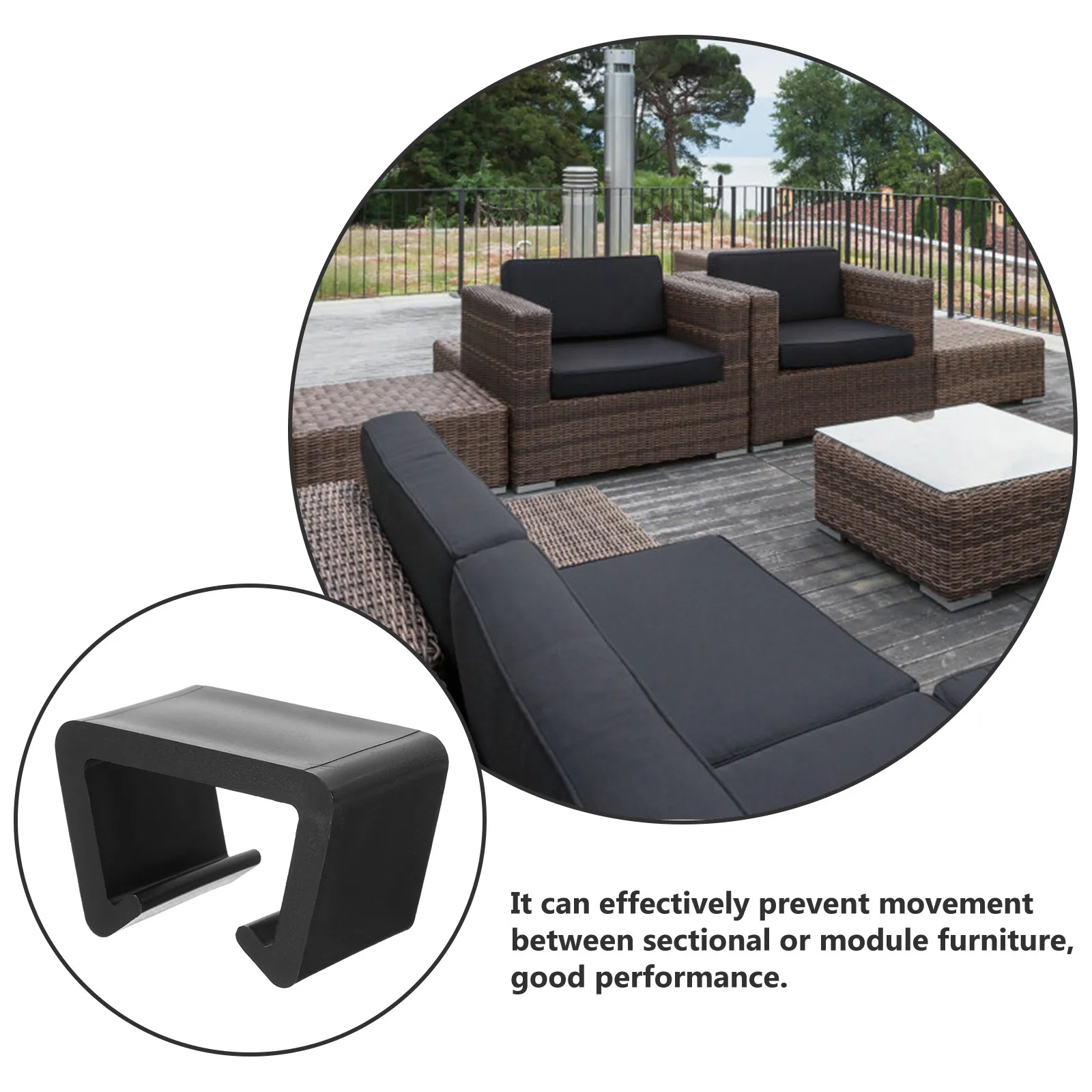 12Pcs Outdoor Furniture Clips Garden Patio Sofa Clamps Wicker Rattan Chair Connectors Sectional Modular Fasteners Tool Free