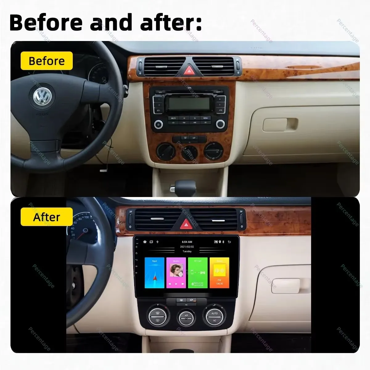 Android 16 Car Radio For VW Volkswagen Bora MT 2006 - 2010 Multimedia Stereo Video Player GPS NAVI Head Unit Carplay Auto 4G DSP