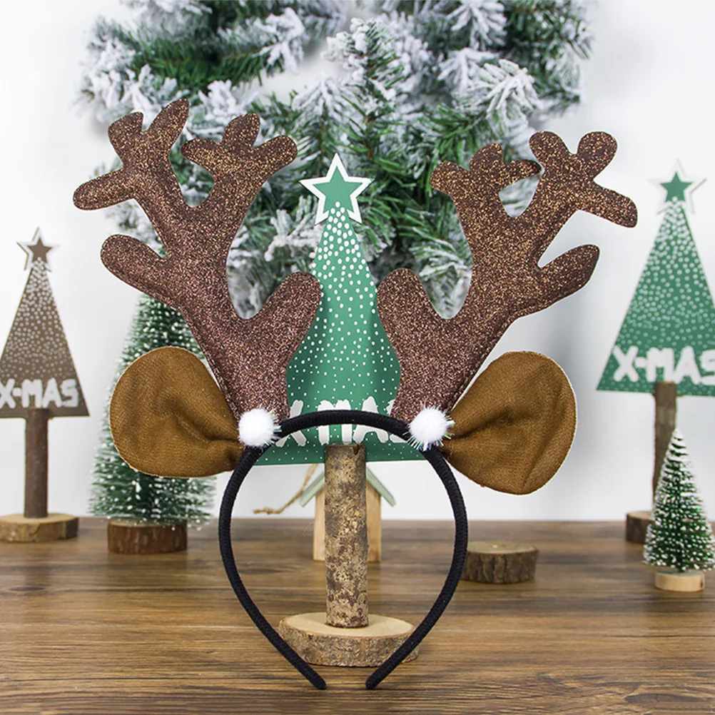 

2pcs Deer Horn Headband Lovely Hair Band For Women Cosplay Accessories Decorative Hairwear Multi-Function Portable Hair