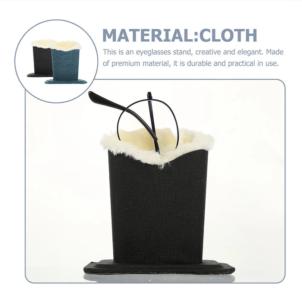 

2pcs Eyeglasses Stand Holder For Glasses Desktop Base Display Storage Home Office Study Decorative Soft Anti-Scratch Organizer