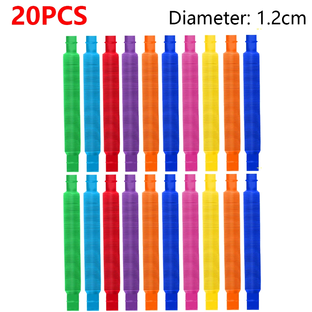 10-30PCS Bunte Teleskoprohren Zappeln Spielzeug Kunststoff Sensorische Pop Tubes Stress Relief Spielzeug Erwachsene Dekompression Kinder Spielzeug geschenke
