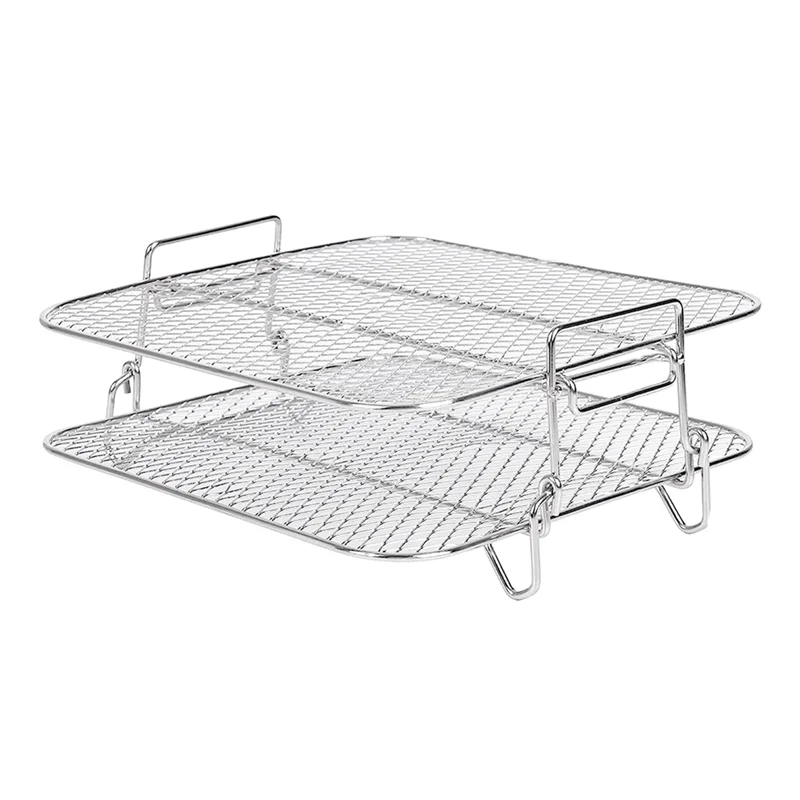 Cremalheira da fritadeira de ar a26p para a fritadeira de ar cosori 5.5l, grelha da fritadeira de ar de 2 camadas/prateleira/rack desidratador quadrado, acessórios da fritadeira de ar